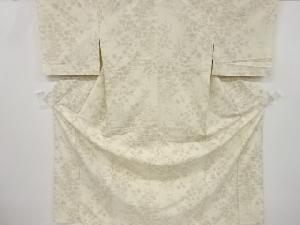 アンティーク　松・楓模様織り出し手織り紬単衣着物